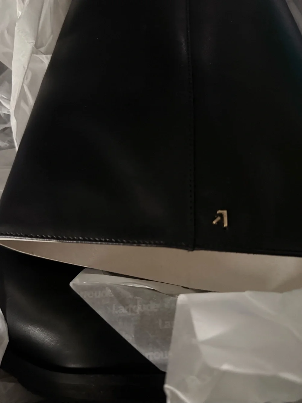 Larroude Women’s Anne Black Knee Length Leather Boots Size 11 NWT